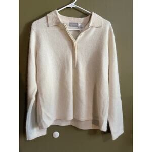 Liz Claiborne collection angora wool cream sweater L